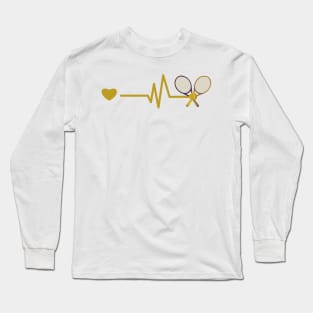 Tennis Heartbeat and Love Heart Long Sleeve T-Shirt